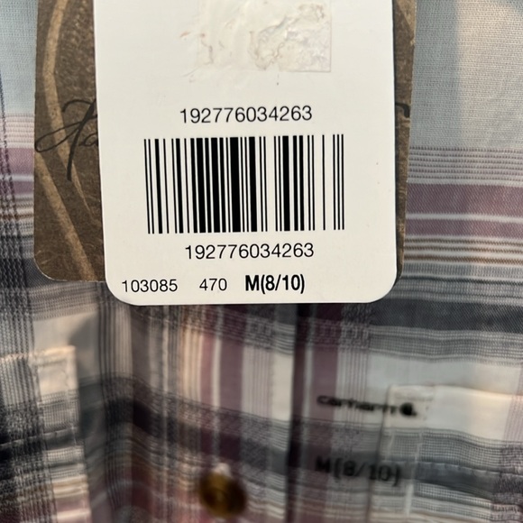 NWT Ladies Carhartt plaid button down - Picture 6 of 6